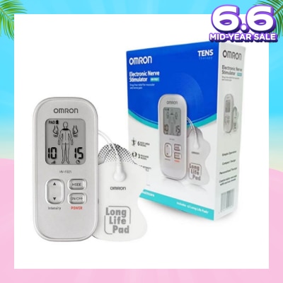 OMRON Electronic Nerve Stimulator Massager HV-F021 with Customized Therapy (Drug Free Soothing Relief for Muscle Pain & Stiffness) 1s