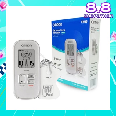 OMRON Electronic Nerve Stimulator Massager HV-F021 with Customized Therapy (Drug Free Soothing Relief for Muscle Pain & Stiffness) 1s