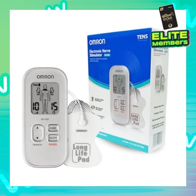OMRON Electronic Nerve Stimulator Massager HV-F021 with Customized Therapy (Drug Free Soothing Relief for Muscle Pain & Stiffness) 1s