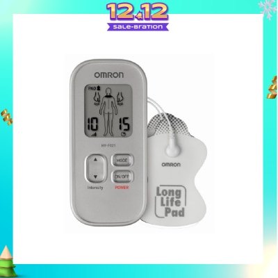 OMRON Electronic Nerve Stimulator Massager HV-F021 with Customized Therapy (Drug Free Soothing Relief for Muscle Pain & Stiffness) 1s