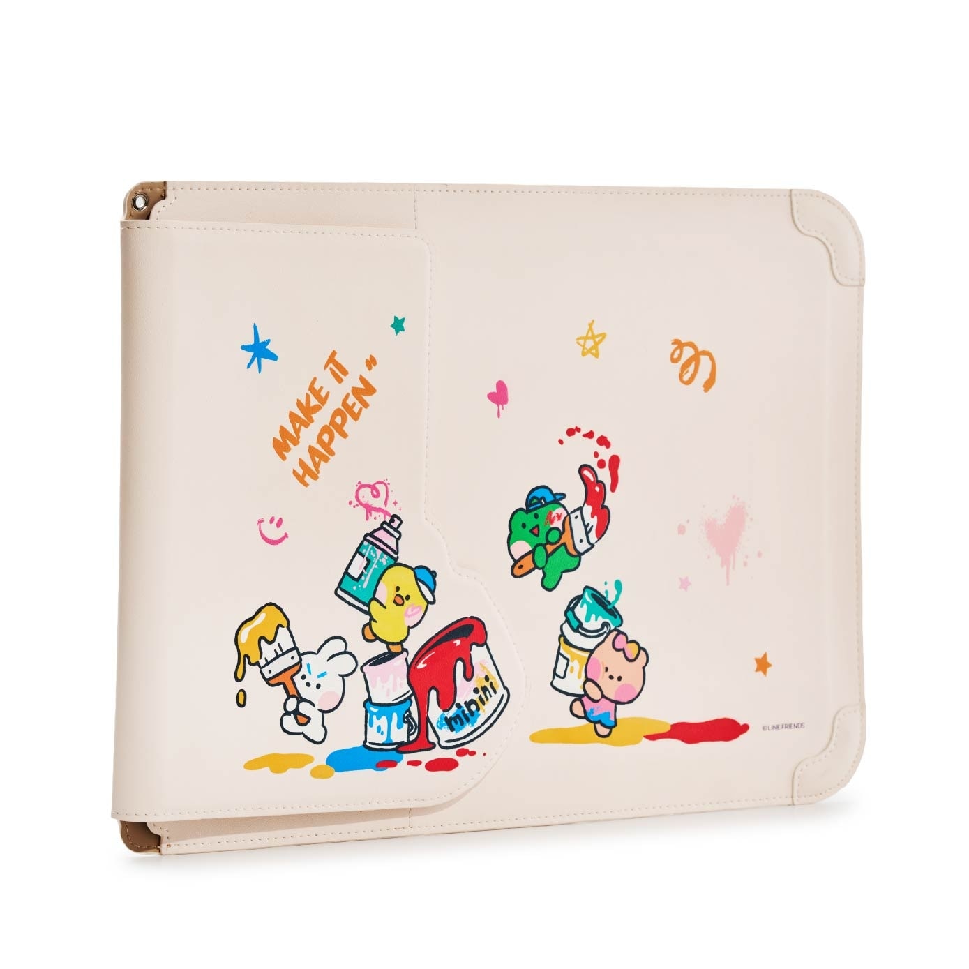 X LINE FRIENDS Minini 3-In-1 Adjustable Laptop Sleeve with Flip Mouse Pad 1s
