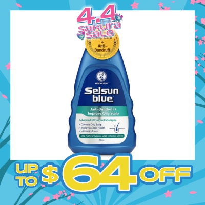 SELSUN - Blue Advanced Oil Control Anti-Dandruff & Scalp Care Shampoo 200ml