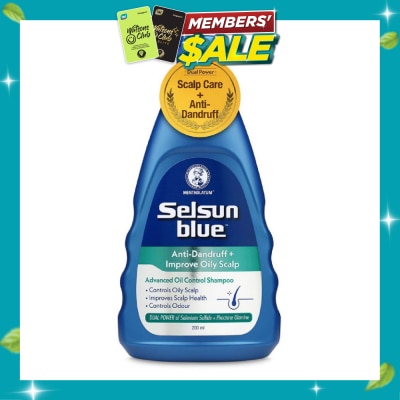 SELSUN Blue Advanced Oil Control Anti Dandruff & Scalp Care Shampoo 200ml image