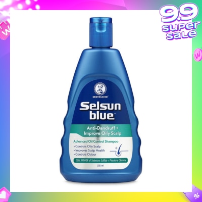 SELSUN Blue Advanced Oil Control Anti-Dandruff & Scalp Care Shampoo 200ml