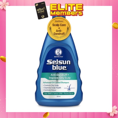 SELSUN Blue Advanced Oil Control Anti-Dandruff & Scalp Care Shampoo 200ml