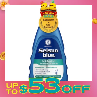 SELSUN Blue Advanced Oil Control Anti-Dandruff & Scalp Care Shampoo 200ml