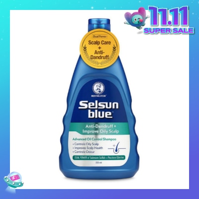 SELSUN Blue Advanced Oil Control Anti-Dandruff & Scalp Care Shampoo 200ml