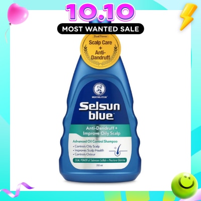 SELSUN Blue Advanced Oil Control Anti Dandruff & Scalp Care Shampoo 200ml image