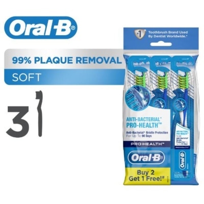 ORAL-B CrossAction Pro-Health Green Tea Toothbrush 3S