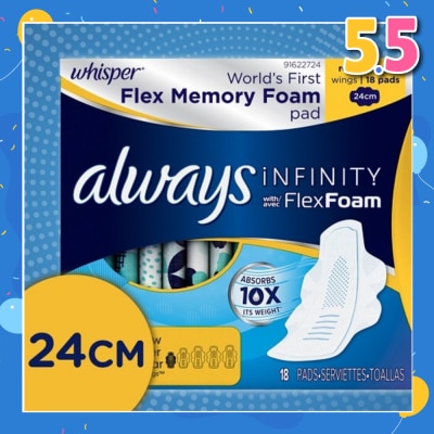 WHISPER Infinity 24cm Regular Flow Wing 18s