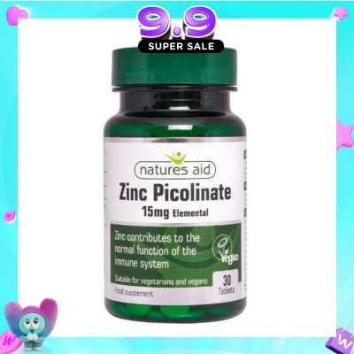 NATURES AID - Zinc Picolinate 15mg elemental 30s image