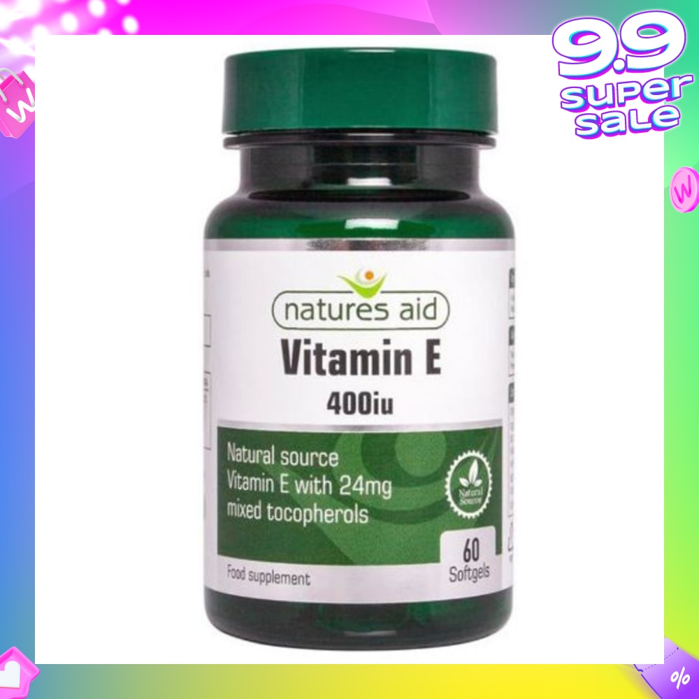 Vitamin E 400iu Softgels Natural Source Vitamin E with 24mg Mixed Tocopherols 60s