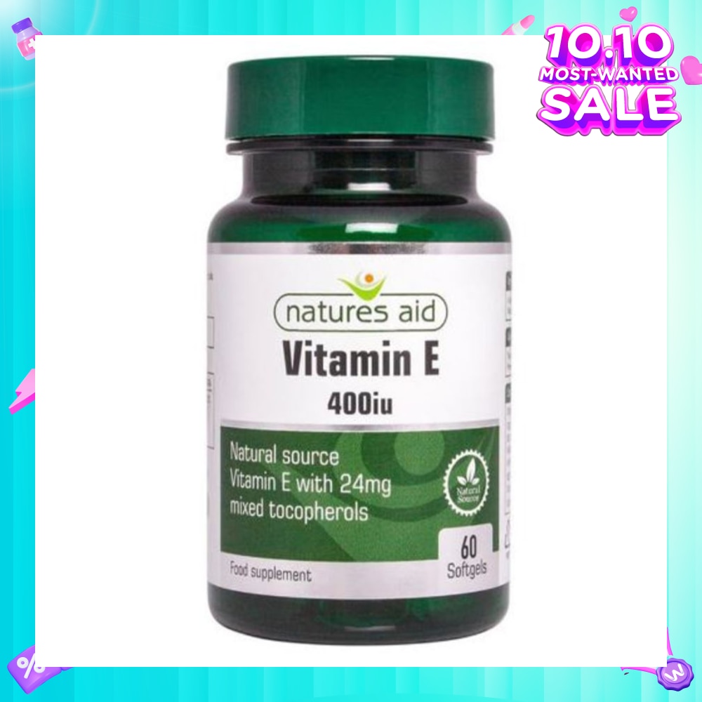 Vitamin E 400iu Softgels Natural Source Vitamin E with 24mg Mixed Tocopherols 60s