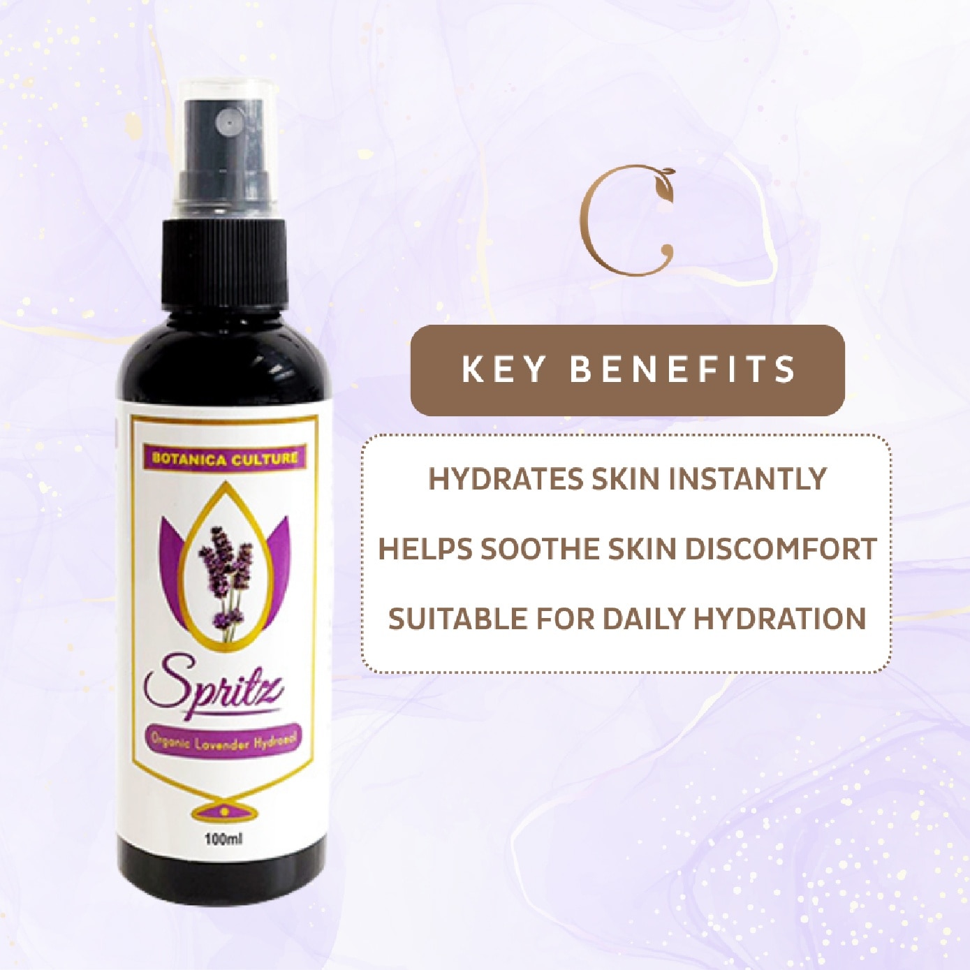 Spritz Organic Lavender Hydrosol Facial Mist 100ml image
