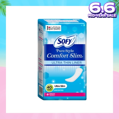 SOFY Pantiliner Pure Style Comfort Slim (Unscented) 40s