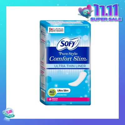 SOFY Pantiliner Pure Style Comfort Slim (Unscented) 40s