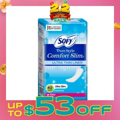 SOFY Pantiliner Pure Style Comfort Slim (Unscented) 40s