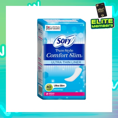 SOFY Pantiliner Pure Style Comfort Slim (Unscented) 40s