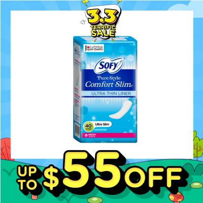 SOFY Pantiliner Pure Style Comfort Slim (Unscented) 40s