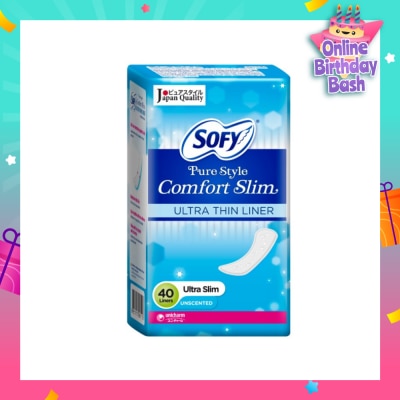 SOFY Pantiliner Pure Style Comfort Slim (Unscented) 40s