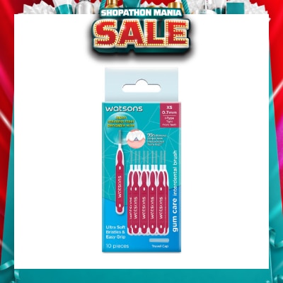 WATSONS - I-Type Interdental Brush, 0.7Mm (For Front And Tightly-Spaced Teeth, Ultra-Soft & Easy Grip) 10s