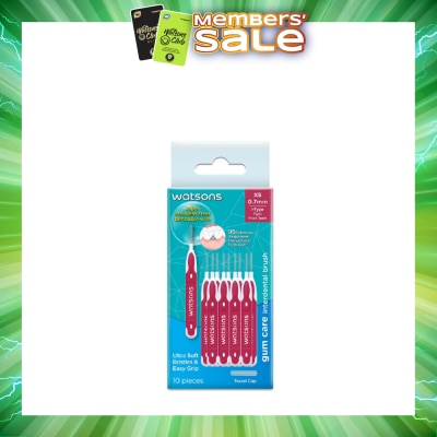 WATSONS - I-Type Interdental Brush, 0.7Mm (For Front And Tightly-Spaced Teeth, Ultra-Soft & Easy Grip) 10s