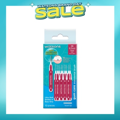 WATSONS - I-Type Interdental Brush, 0.7Mm (For Front And Tightly-Spaced Teeth, Ultra-Soft & Easy Grip) 10s
