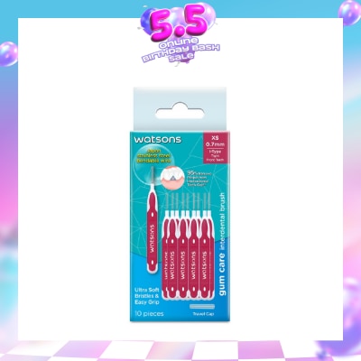 WATSONS - I-Type Interdental Brush, 0.7Mm (For Front And Tightly-Spaced Teeth, Ultra-Soft & Easy Grip) 10s