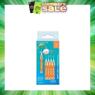 WATSONS - I-Type Interdental Brush, 1.2Mm (For Front And Ultra-Wide Spaced Teeth, Ultra-Soft & Easy Grip) 5s