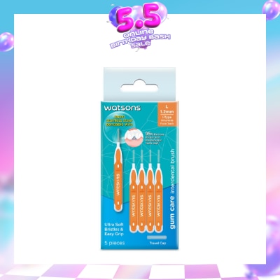 WATSONS - I-Type Interdental Brush, 1.2Mm (For Front And Ultra-Wide Spaced Teeth, Ultra-Soft & Easy Grip) 5s