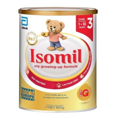 ISOMIL EyeQ Plus Soy Growing Up Formula Stage 3 (For 1 to 10yrs Old) 850g (Expiry: Nov`2025)