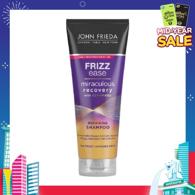 JOHN FRIEDA Frizz Ease Miraculous Recovery with Ceramides Repairing Shampoo (For Frizzy Damaged Hair) 250ml
