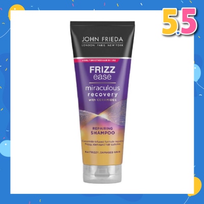 JOHN FRIEDA Frizz Ease Miraculous Recovery with Ceramides Repairing Shampoo (For Frizzy Damaged Hair) 250ml