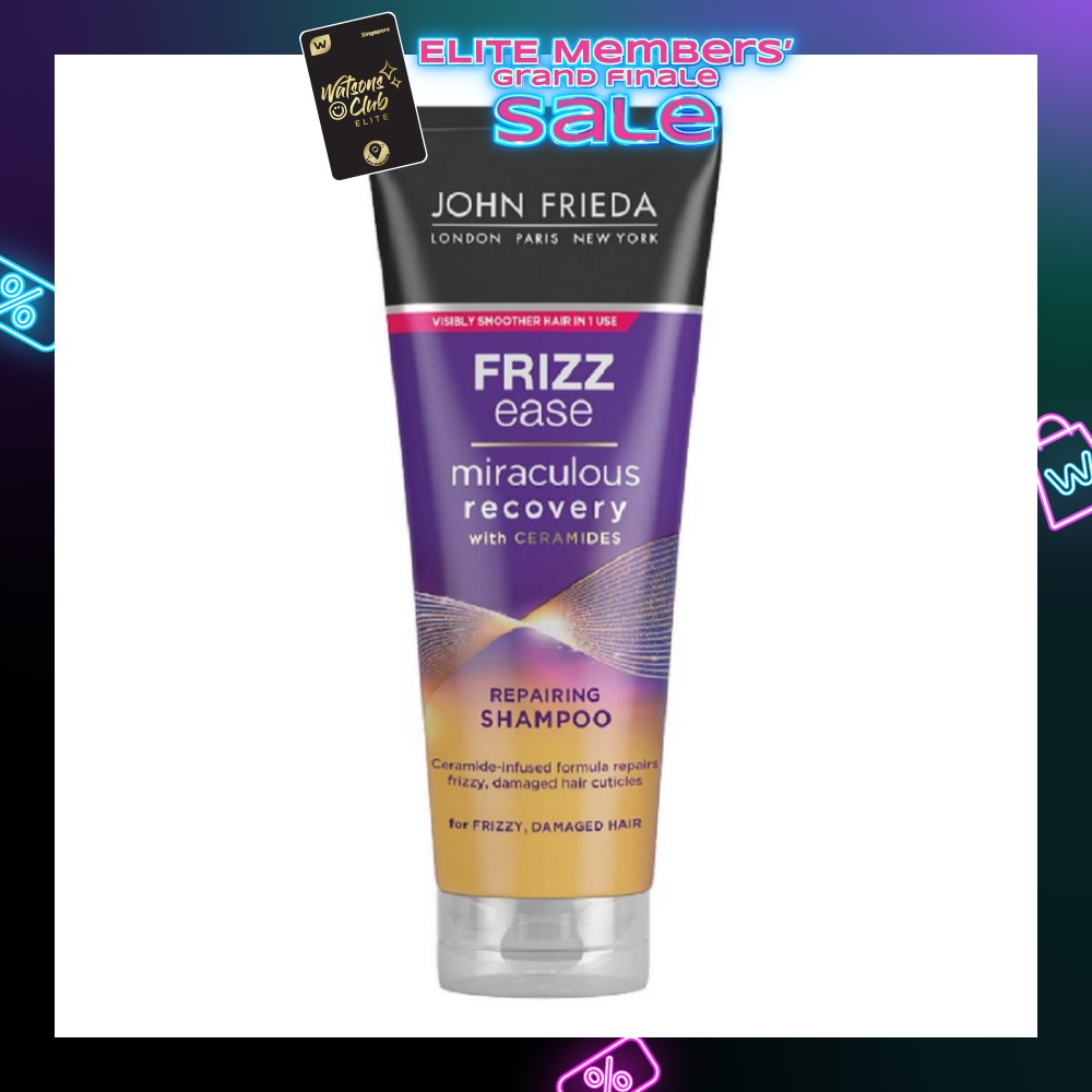 Frizz Ease Miraculous Recovery with Ceramides Repairing Shampoo (For Frizzy Damaged Hair) 250ml