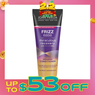 JOHN FRIEDA Frizz Ease Miraculous Recovery with Ceramides Repairing Conditioner (For Frizzy Damaged Hair) 250ml