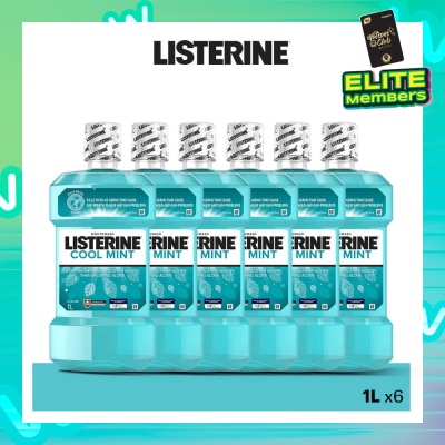 LISTERINE Listerine Antiseptic Mouthwash Cool Mint  1L x 6s