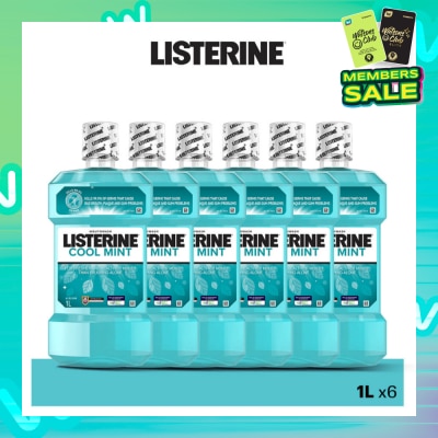 LISTERINE Listerine Antiseptic Mouthwash Cool Mint  1L x 6s