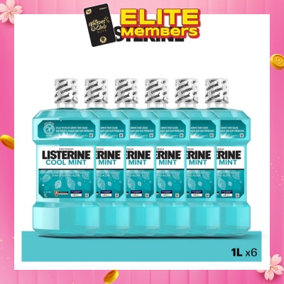 LISTERINE Listerine Antiseptic Mouthwash Cool Mint  1L x 6s