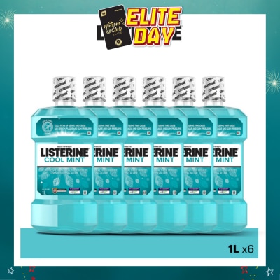 LISTERINE - Listerine Antiseptic Mouthwash Cool Mint  1L x 6s