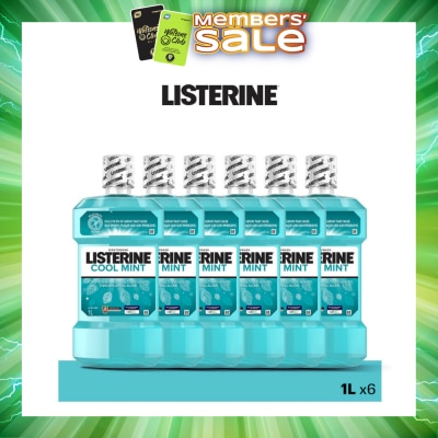 LISTERINE - Listerine Antiseptic Mouthwash Cool Mint  1L x 6s