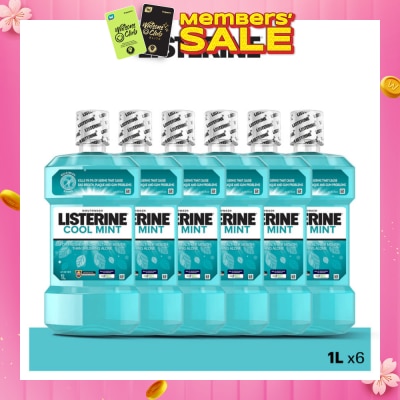 LISTERINE Listerine Antiseptic Mouthwash Cool Mint  1L x 6s