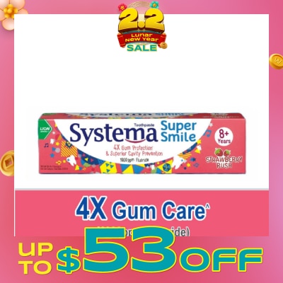 SYSTEMA Super Smile Toothpaste Strawberry Rush 60g