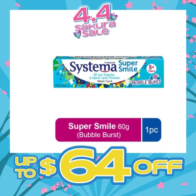 SYSTEMA - Super Smile Toothpaste Bubble Burst 60g