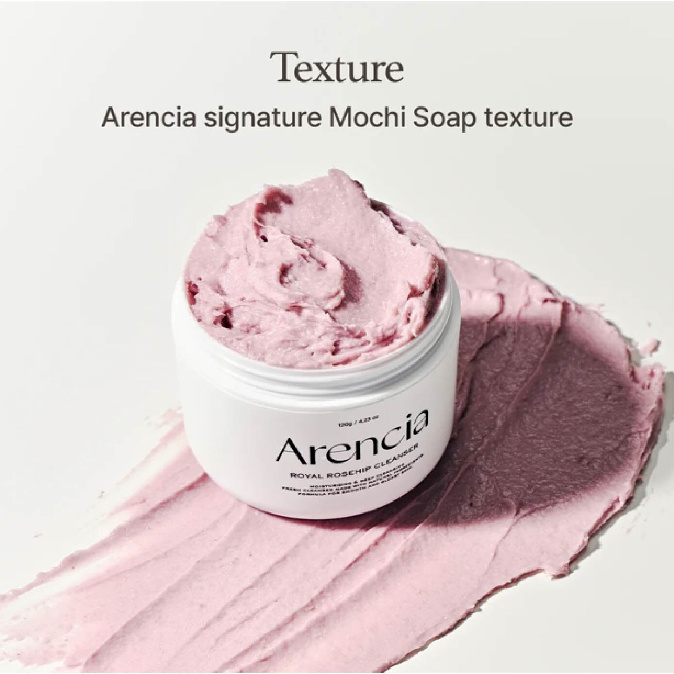ARENCIA Rice Cake Mochi Soap Cleanser Fresh Royal Rosehip 120g