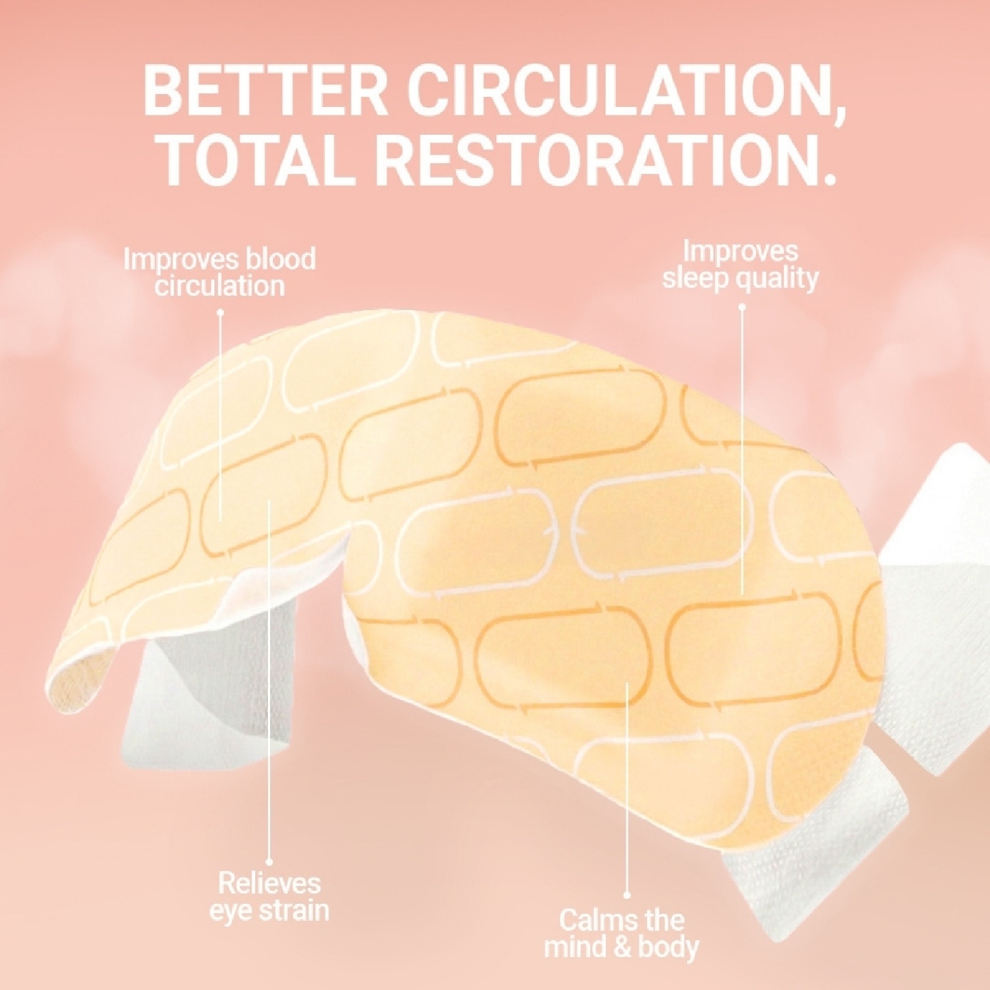 Self Warming Steam Eye Mask Chamomile (Relieve Eye Fatigue Calm Stressful Mood) 12s