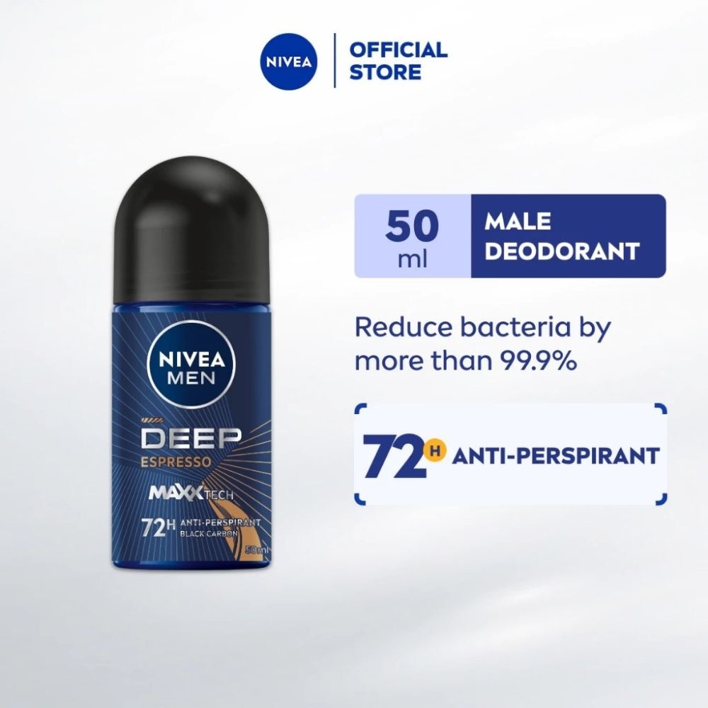 MEN Deep Black Charcoal Espresso Roll On 50ml