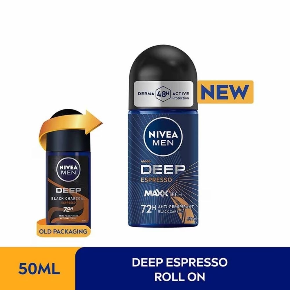 MEN Deep Black Charcoal Espresso Roll On 50ml