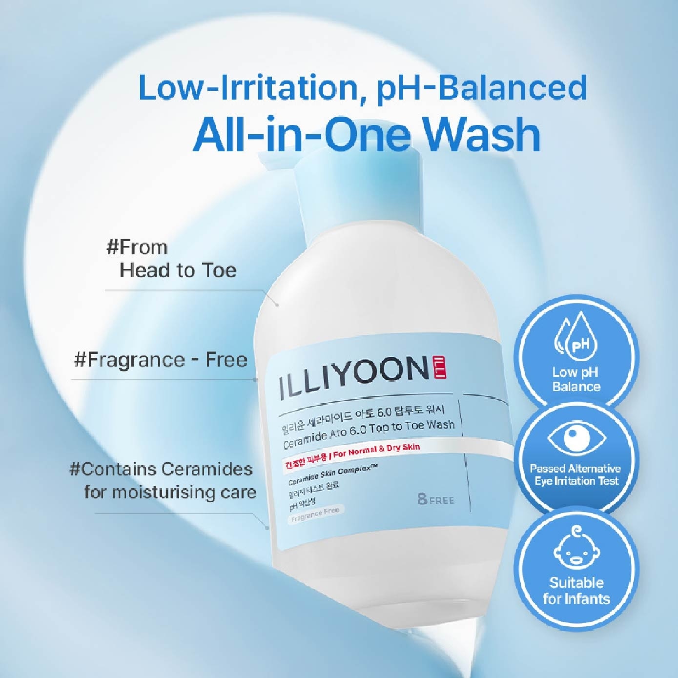 Ceramide Ato 6.0 Top To Toe Wash 500ml