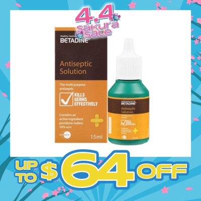 BETADINE® - Antiseptic Liquid (For Treatment of Minor Skin Infections & Minor Cuts) 15ml