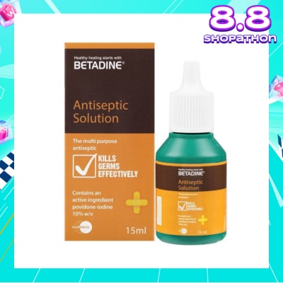 BETADINE® Antiseptic Liquid (For Treatment of Minor Skin Infections & Minor Cuts) 15ml